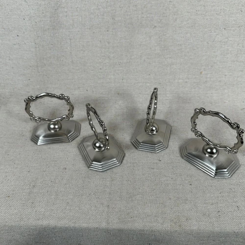 Southern‎ Living at Home Redmont Heirloom Napkin Rings Silver Set 12 Place Card
